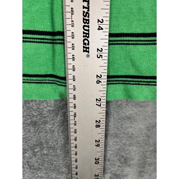 Chaps Men's Green Black Striped Short Sleeve Polo Shirt Size M - Picture 7 of 9